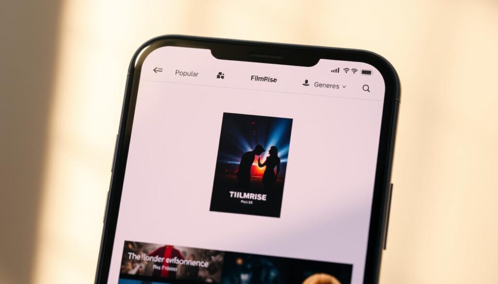 Aplicativo FilmRise de streaming gratuito