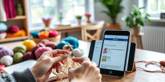 Aplicativo para crochê que ensina técnicas novas