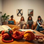 Aula de crochê digital com modelos e gráficos fáceis