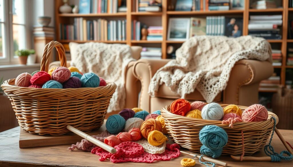 materiais para crochê