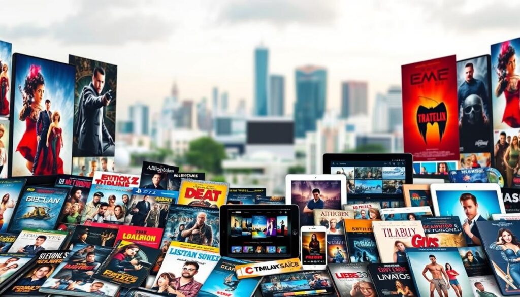 variedade de filmes