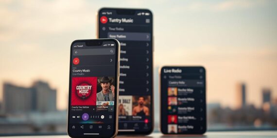 App de música country grátis com rádios ao vivo