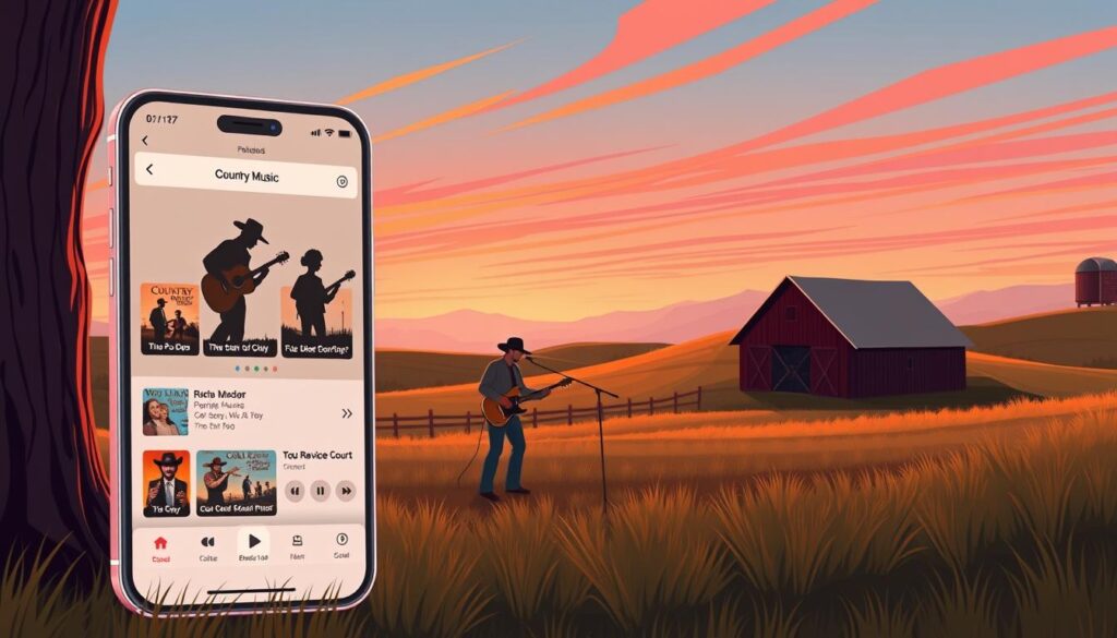 aplicativos de música country