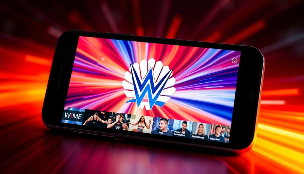 A sleek, modern mobile application interface with the iconic Peacock logo prominently displayed on a vibrant, eye-catching background. The application's main screen showcases a rich array of WWE content, including live event coverage, on-demand matches, and wrestler profiles. The interface is designed with clean, bold typography and intuitive navigation, seamlessly integrating the Peacock brand identity. The scene is lit with a soft, warm lighting that creates a sense of dynamic energy, reflecting the excitement and intensity of the WWE universe. The overall composition conveys the app's role as a comprehensive, user-friendly gateway to the world of WWE for fans. A sleek, modern mobile application interface with the iconic Peacock logo prominently displayed on a vibrant, eye-catching background. The application's main screen showcases a rich array of WWE content, including live event coverage, on-demand matches, and wrestler profiles. The interface is designed with clean, bold typography and intuitive navigation, seamlessly integrating the Peacock brand identity. The scene is lit with a soft, warm lighting that creates a sense of dynamic energy, reflecting the excitement and intensity of the WWE universe. The overall composition conveys the app's role as a comprehensive, user-friendly gateway to the world of WWE for fans.