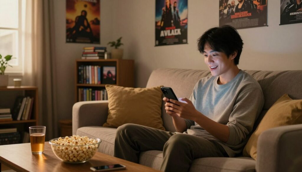 conveniência de filmes no celular