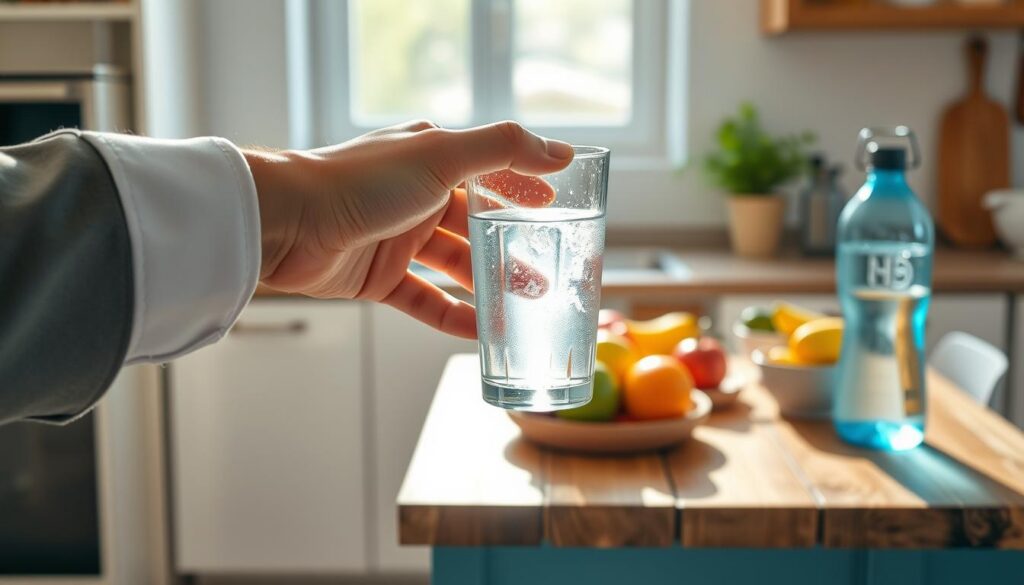 hábito de beber água