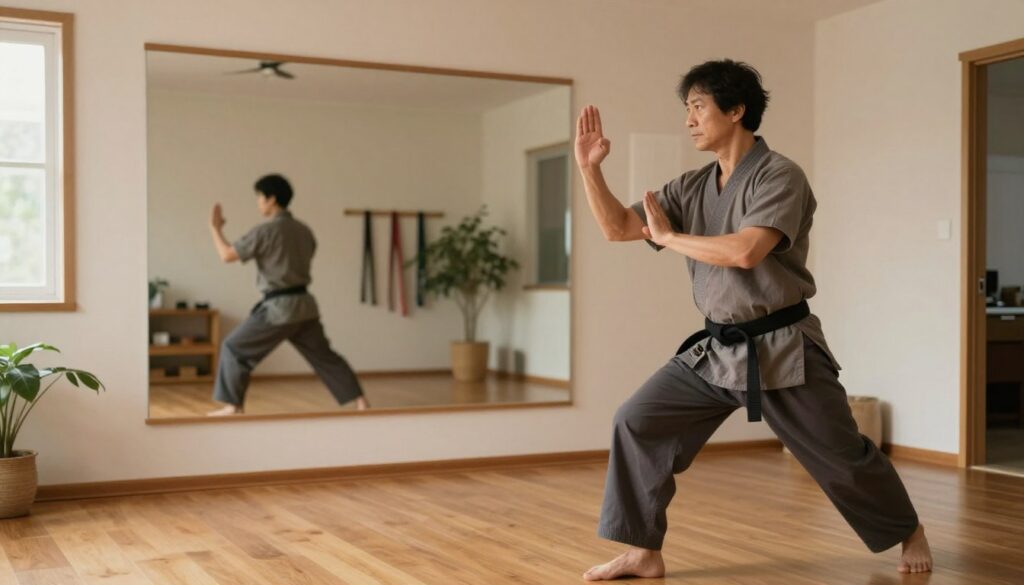como praticar karatê em casa espaço adequado
