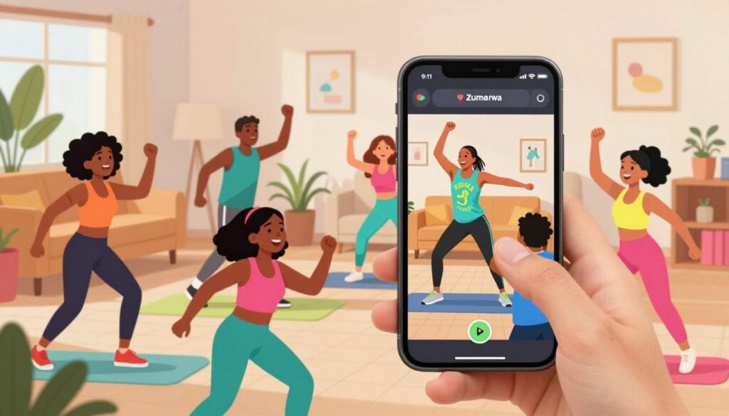 como fazer zumba pelo celular
